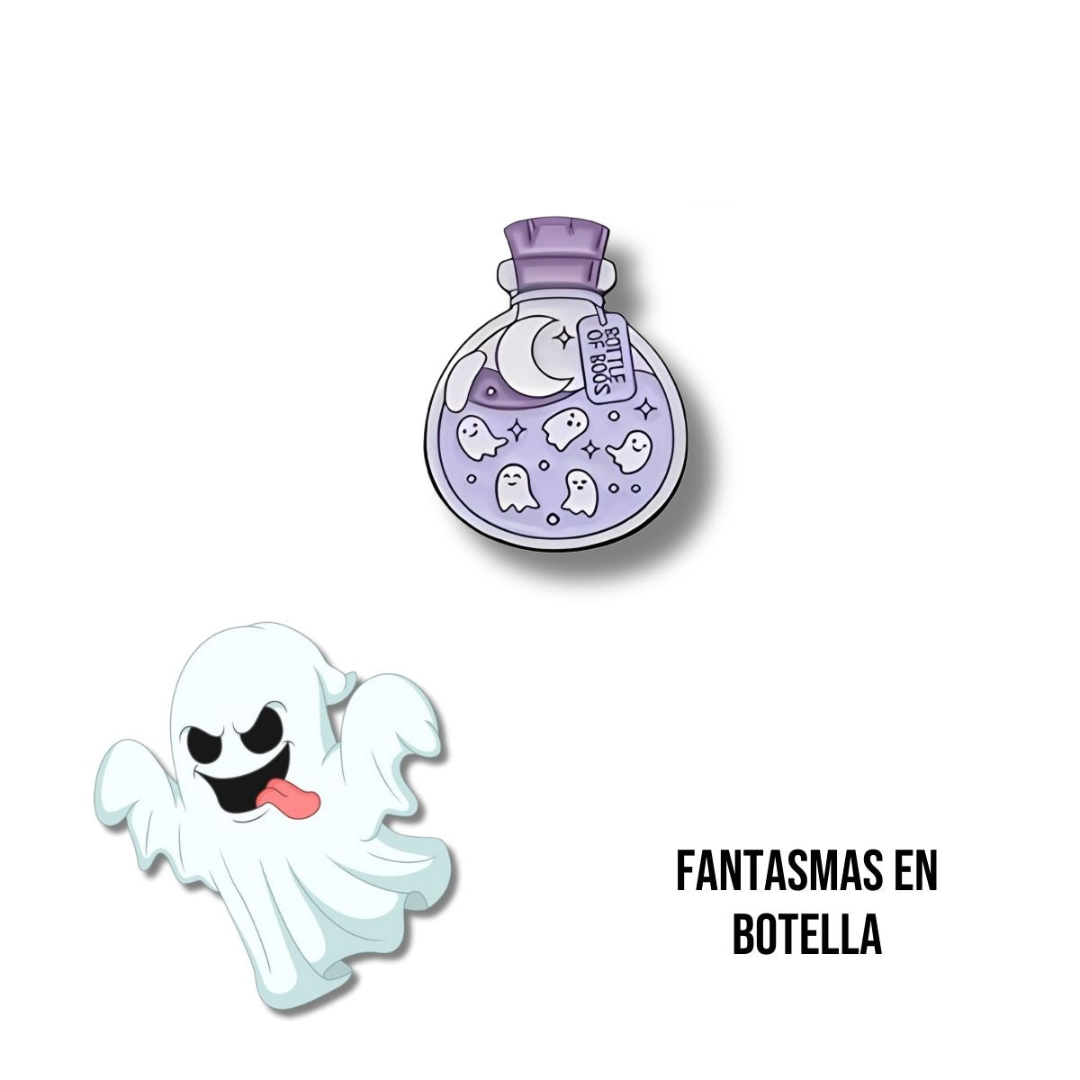 Pin Metálico Fantasmas en Botella
