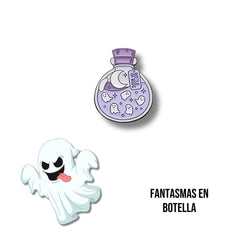 Pin Metálico Fantasmas en Botella