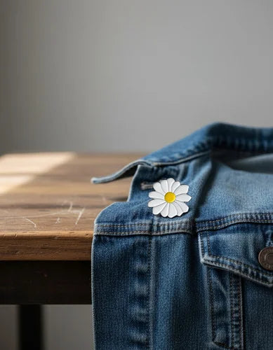 Pin Metálico Flor Margarita