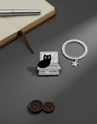 Pin Metálico Gatito Don't Worry