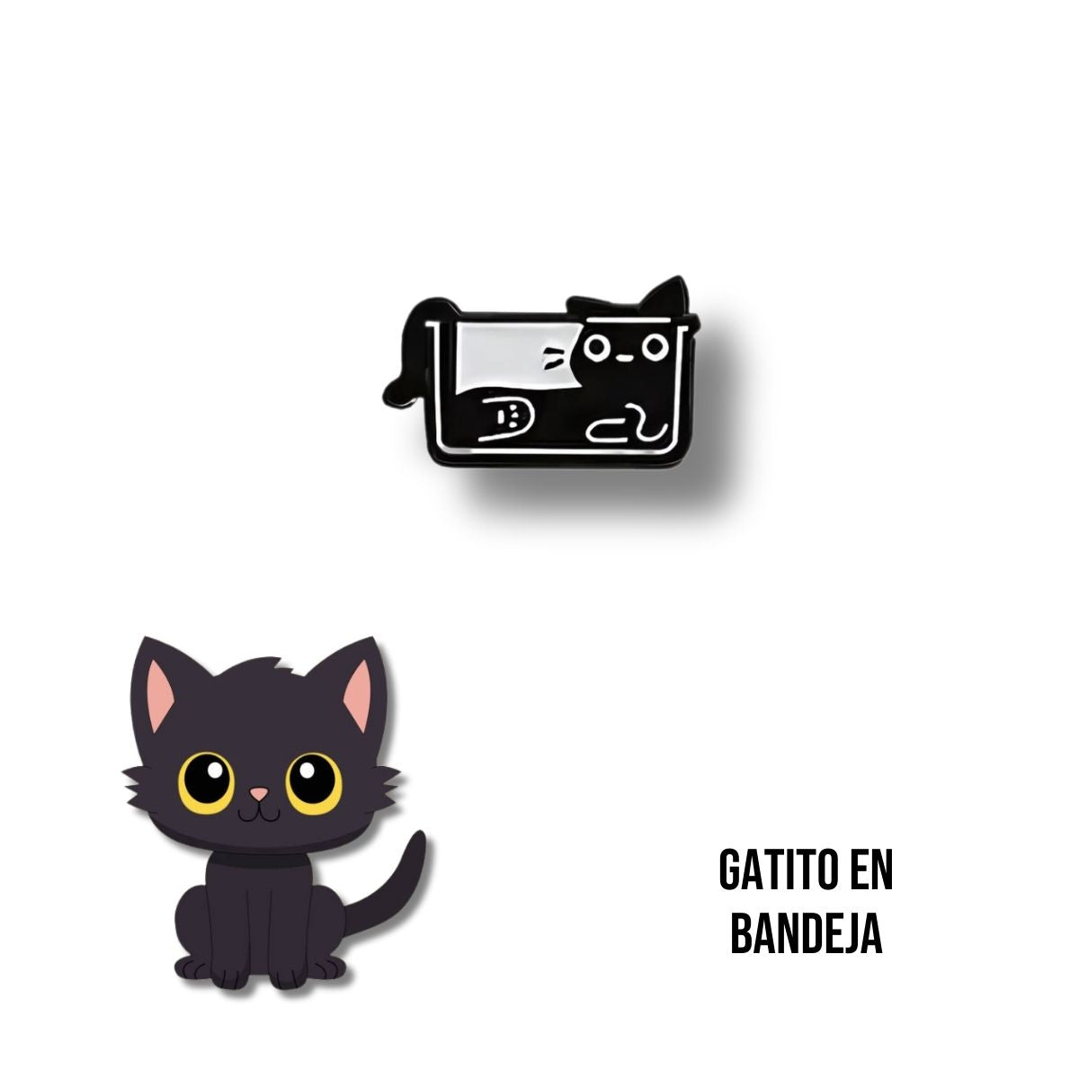 Pin Metálico Gatito en Bandeja