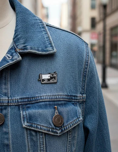 Pin Metálico Gatito en Bandeja