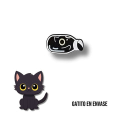 Pin Metálico Gatito en Envase