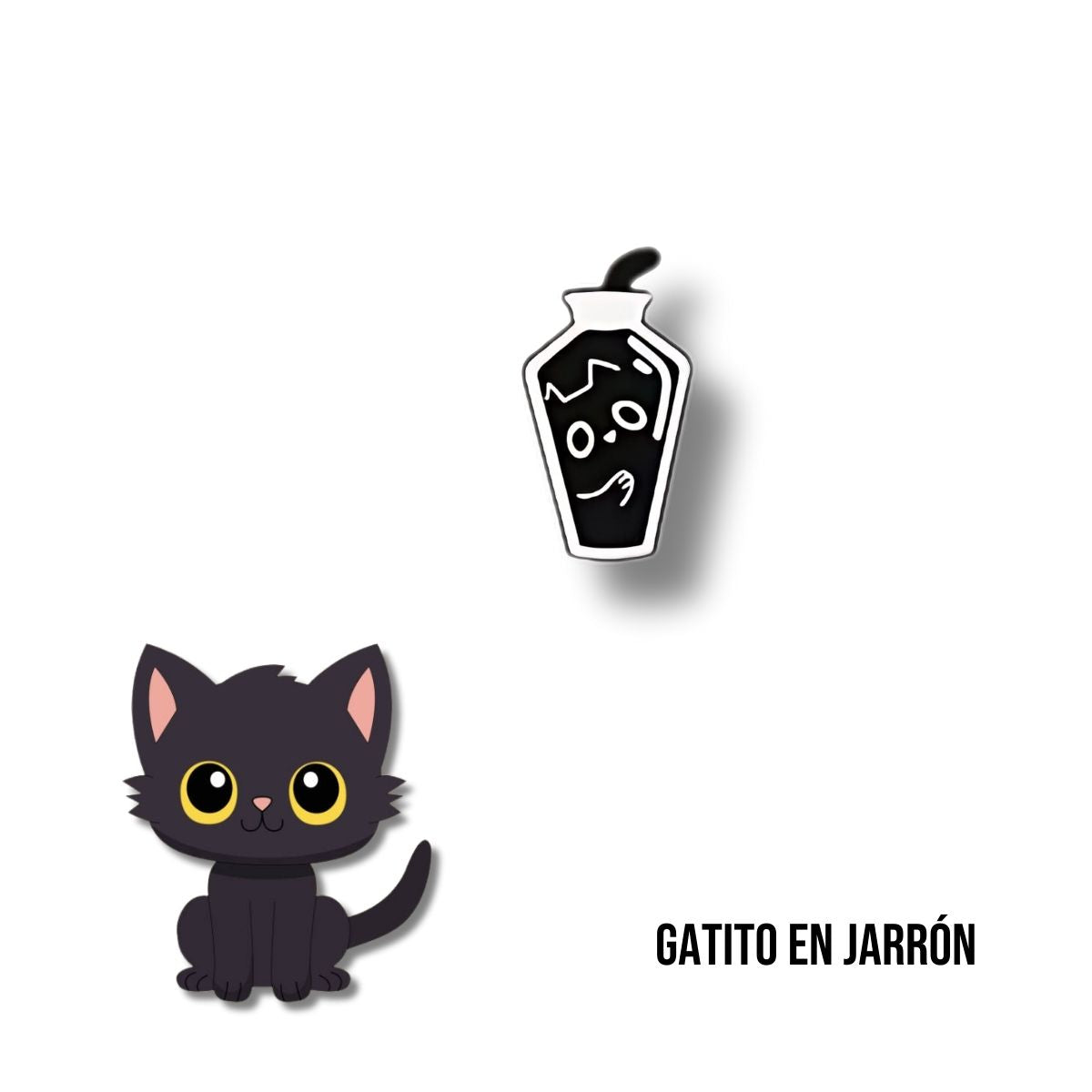 Pin Metálico Gatito en Jarrón