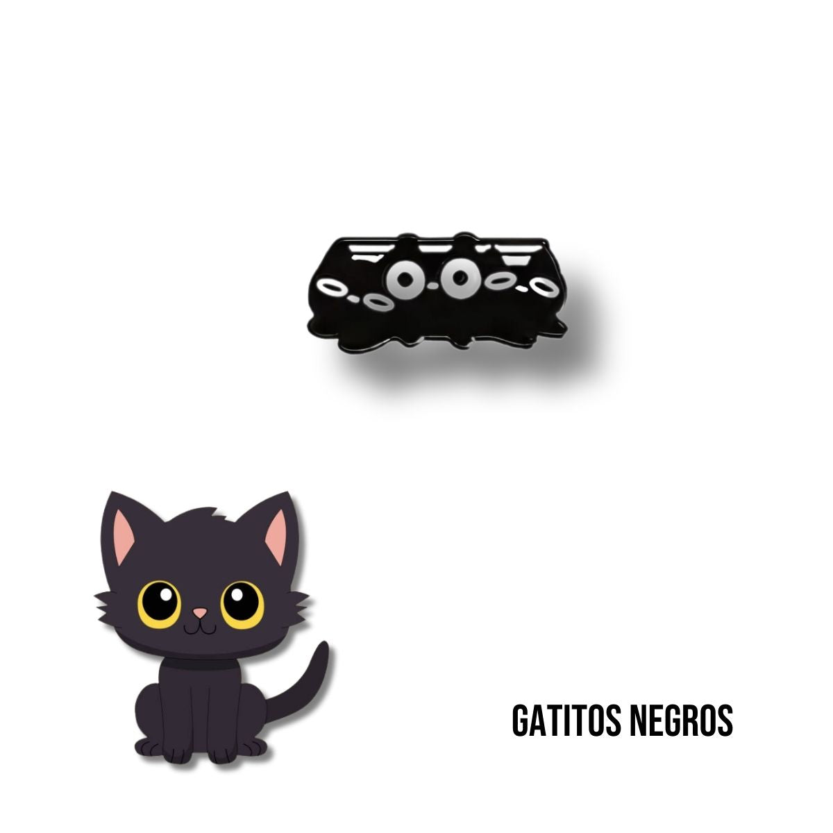 Pin Metálico Gatitos Negros