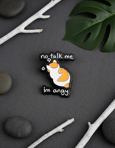 Pin Metálico Gato Enfadado No Talk Me