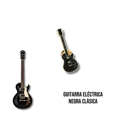 Pin Metálico Guitarra Eléctrica Negra Clásica