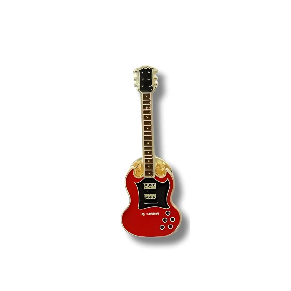 Pin Metálico Guitarra Eléctrica Roja Rockera