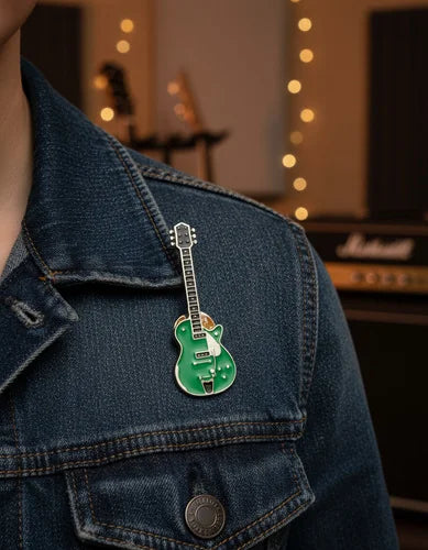 Pin Metálico Guitarra Eléctrica Verde Vintage