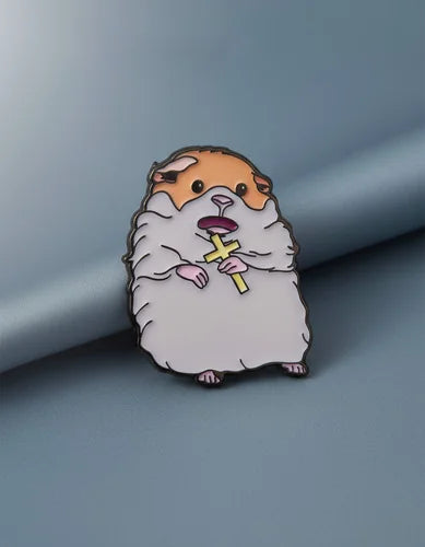 Pin Metálico Hámster Aterrorizado