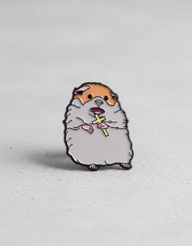 Pin Metálico Hámster Aterrorizado