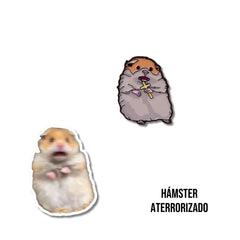 Pin Metálico Hámster Aterrorizado