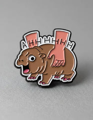 Pin Metálico Hipopótamo Atrapado Ahhhh