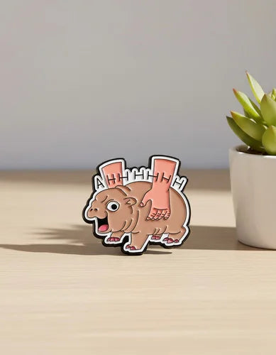 Pin Metálico Hipopótamo Atrapado Ahhhh