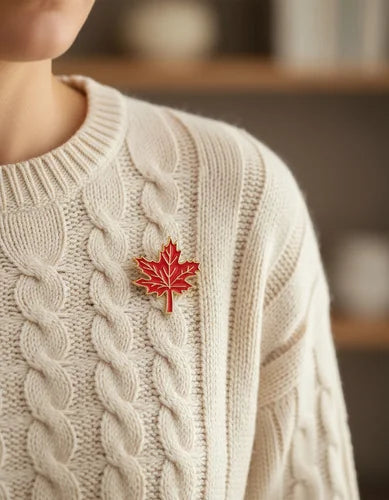 Pin Metálico Hoja de Arce