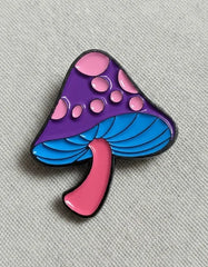 Pin Metálico Hongo Púrpura