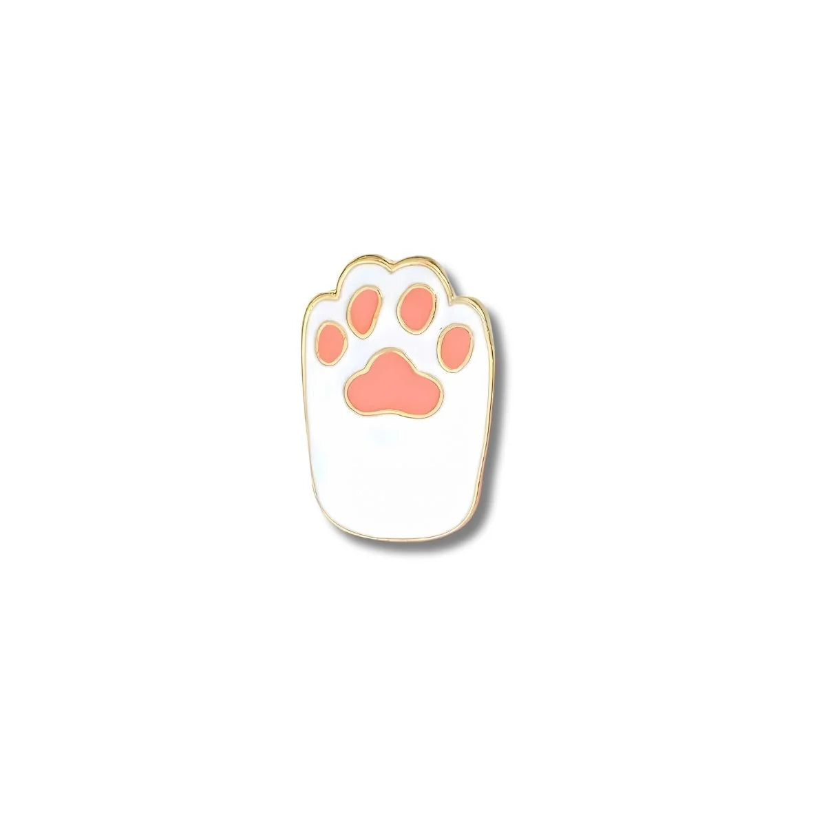 Pin Metálico Huellita de Gato Blanca