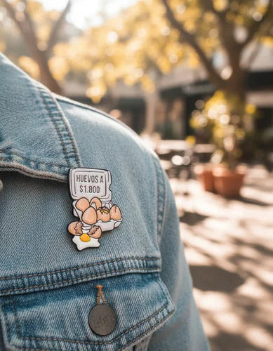 Pin Metálico Huevos a $1.800