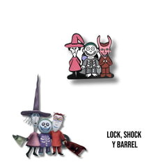 Pin Metálico Lock, Shock y Barrel
