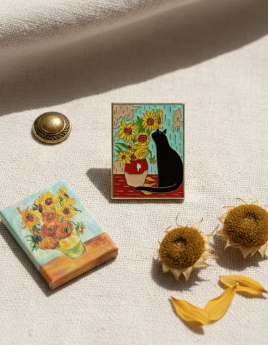 Pin Metálico Los Girasoles Gatunos