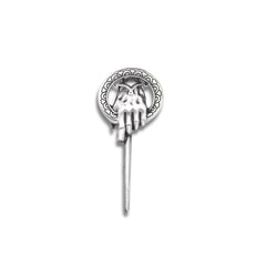 Pin Metálico Mano del Rey Plateado