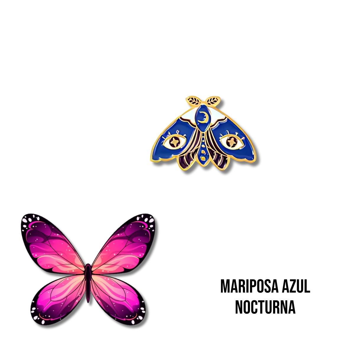 Pin Metálico Mariposa Azul Nocturna