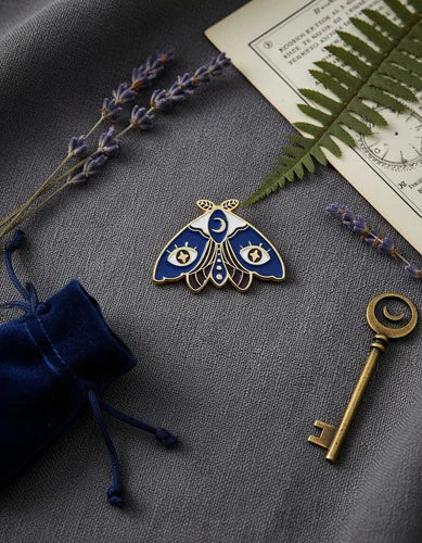 Pin Metálico Mariposa Azul Nocturna