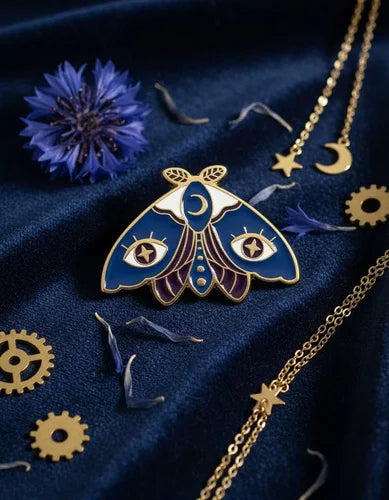 Pin Metálico Mariposa Azul Nocturna