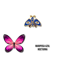 Pin Metálico Mariposa Azul Nocturna