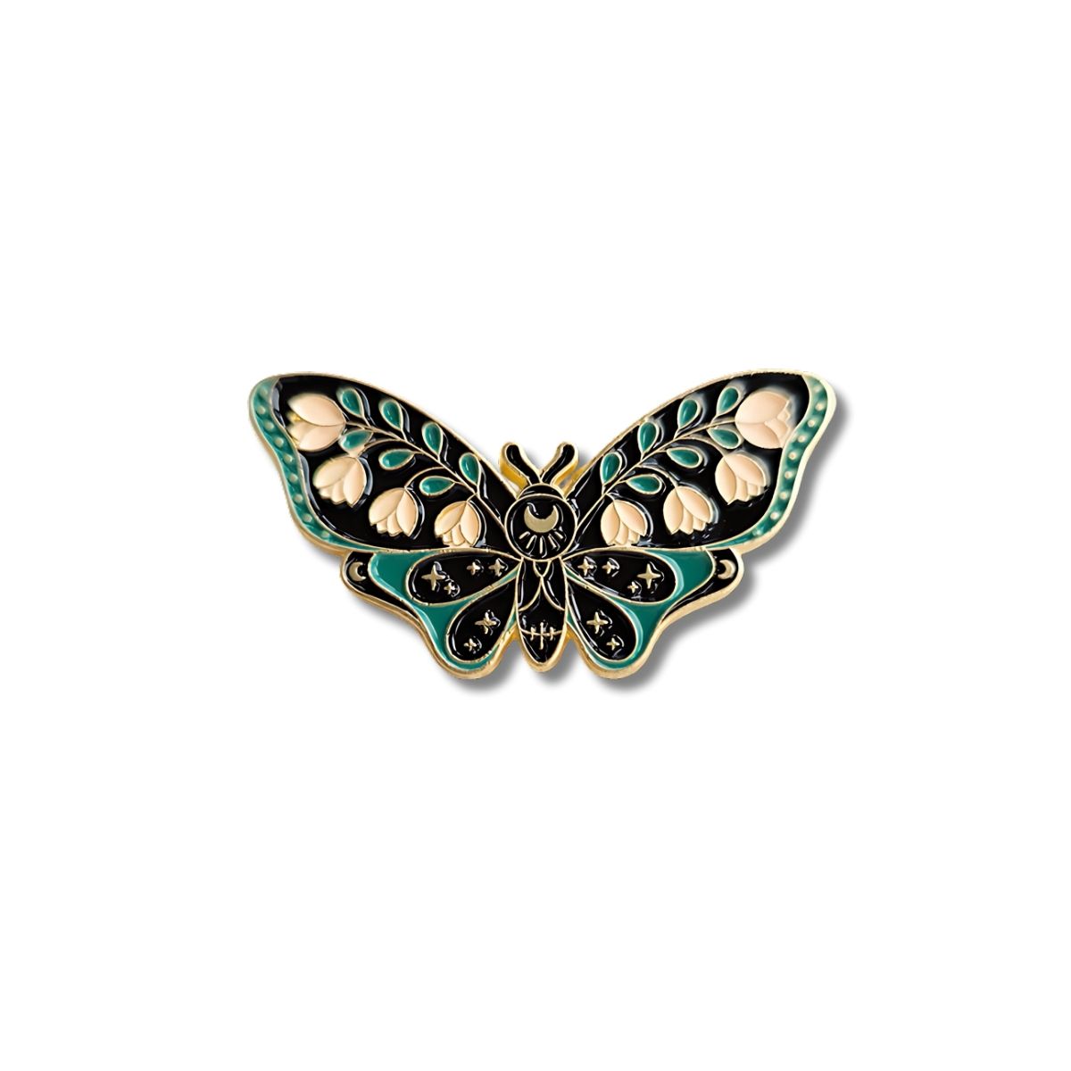 Pin Metálico Mariposa Botánica Estelar