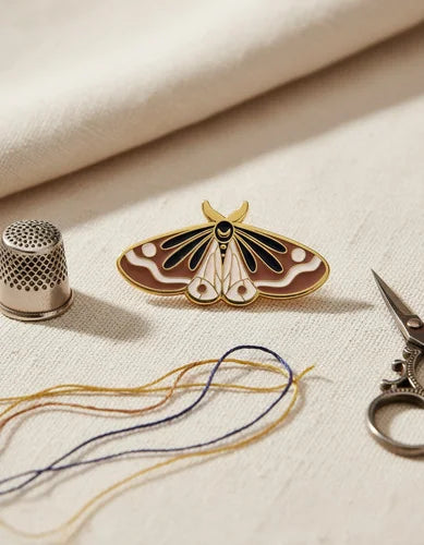 Pin Metálico Mariposa Café Estelar