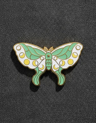 Pin Metálico Mariposa Lunar Verde