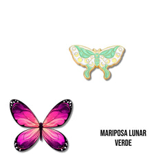 Pin Metálico Mariposa Lunar Verde