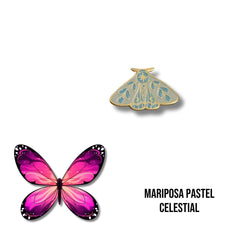 Pin Metálico Mariposa Pastel Celestial