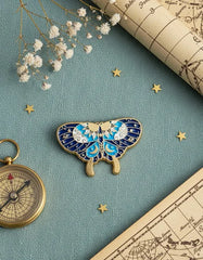 Pin Metálico Mariposa Real Celeste