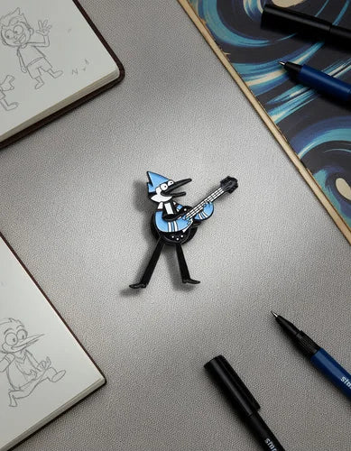 Pin Metálico Mordecai con Guitarra