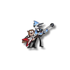 Pin Metálico Mordecai y Rigby Rockeros