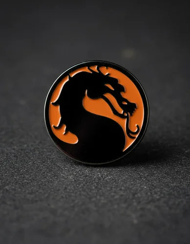 Pin Metálico Mortal Kombat Naranjado