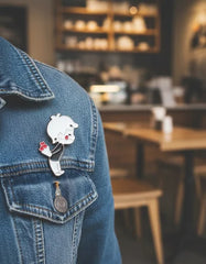 Pin Metálico Niño con Ramo de Rosas