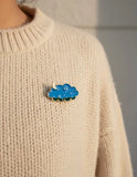 Pin Metálico Nube con Luna y Estrellas