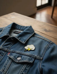 Pin Metálico Nube con Rayo