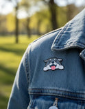 Pin Metálico Perrito Husky Asomado