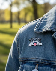 Pin Metálico Perrito Husky Asomado