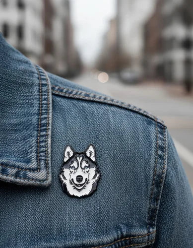 Pin Metálico Perrito Husky Siberiano