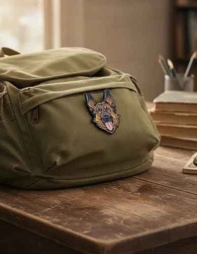 Pin Metálico Perrito Pastor Alemán Feliz