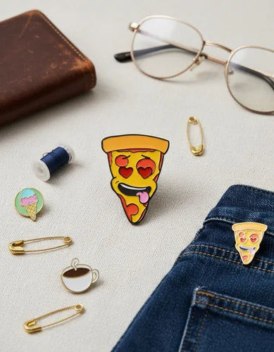 Pin Metálico Pizza Enamorada