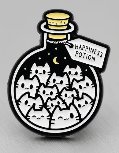 Pin Metálico Poción de Gatos Felices