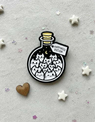 Pin Metálico Poción de Gatos Felices