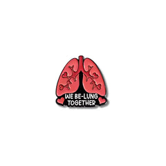 Pin Metálico Pulmones We Be Lung Together