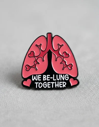 Pin Metálico Pulmones We Be Lung Together